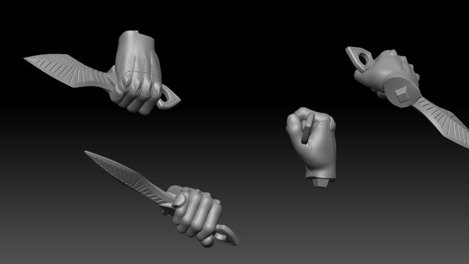 Talon three weapons in one 3D print model_5