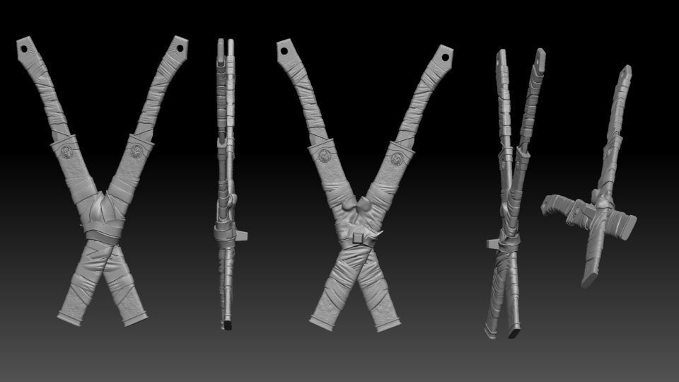Talon three weapons in one 3D print model_8