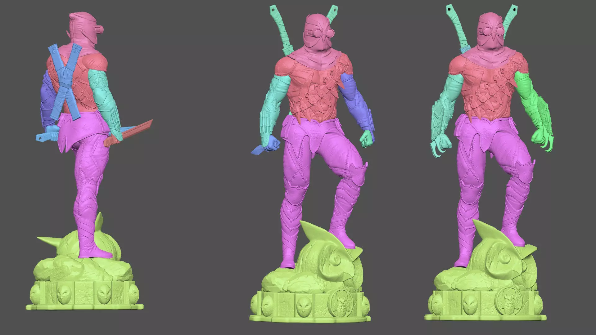 Talon three weapons in one 3D print model_0