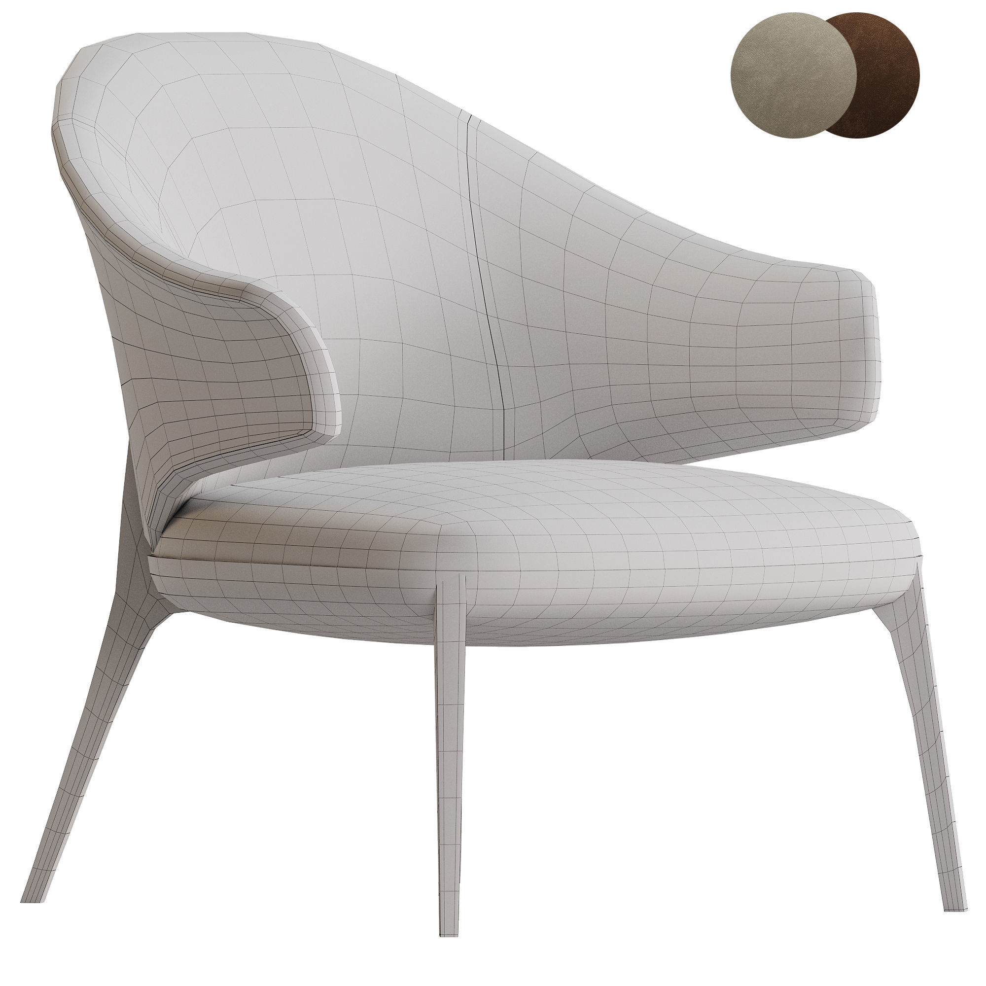 ERIKA Easy chair By HC28 Cosmo 3D model_4