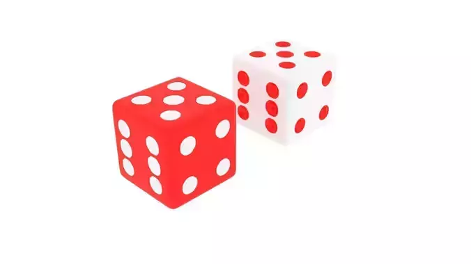 6 Edged Dices 3D print model