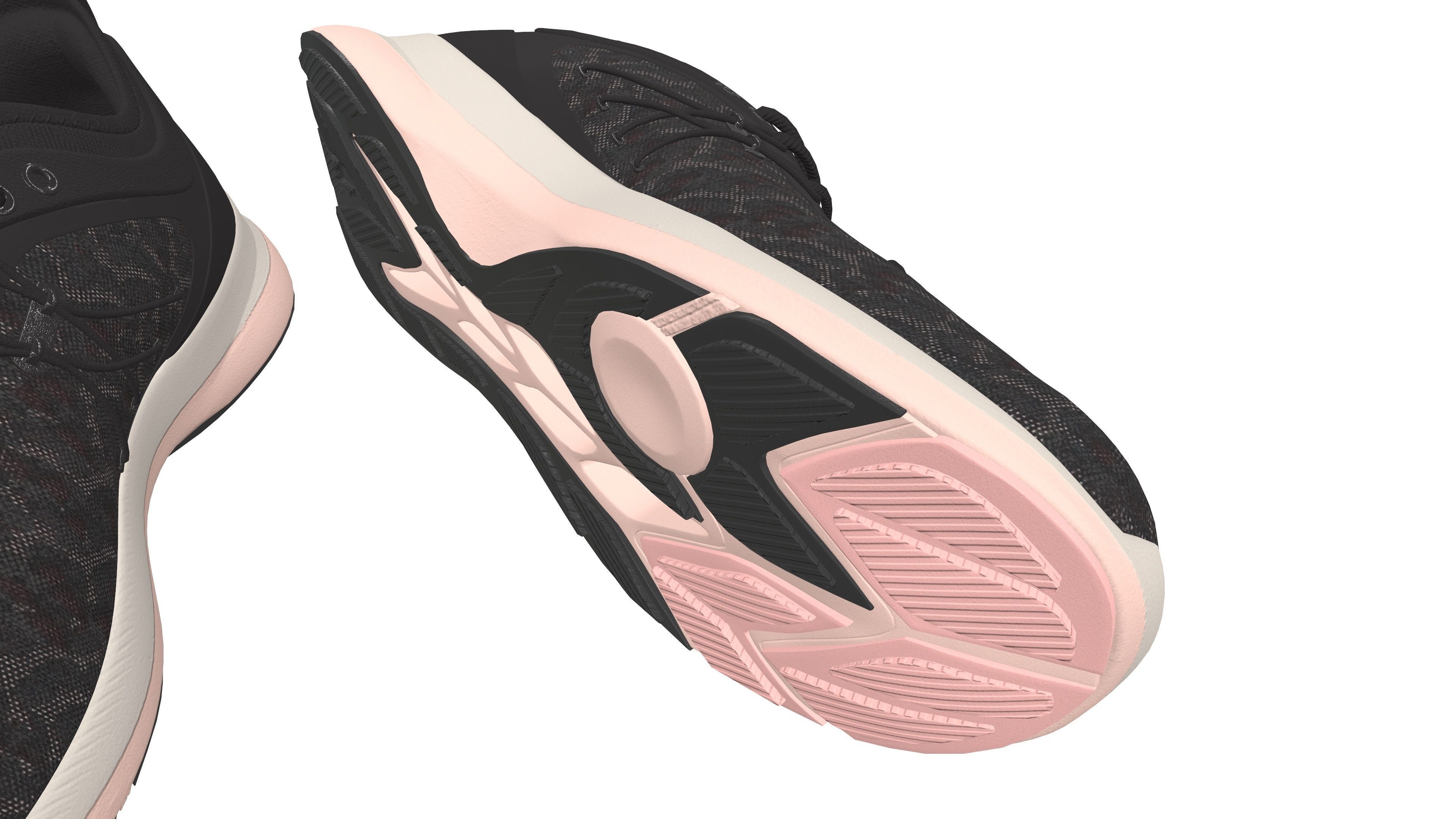 Black Sport Shoe 3D Model VR Low-poly 3D model_8