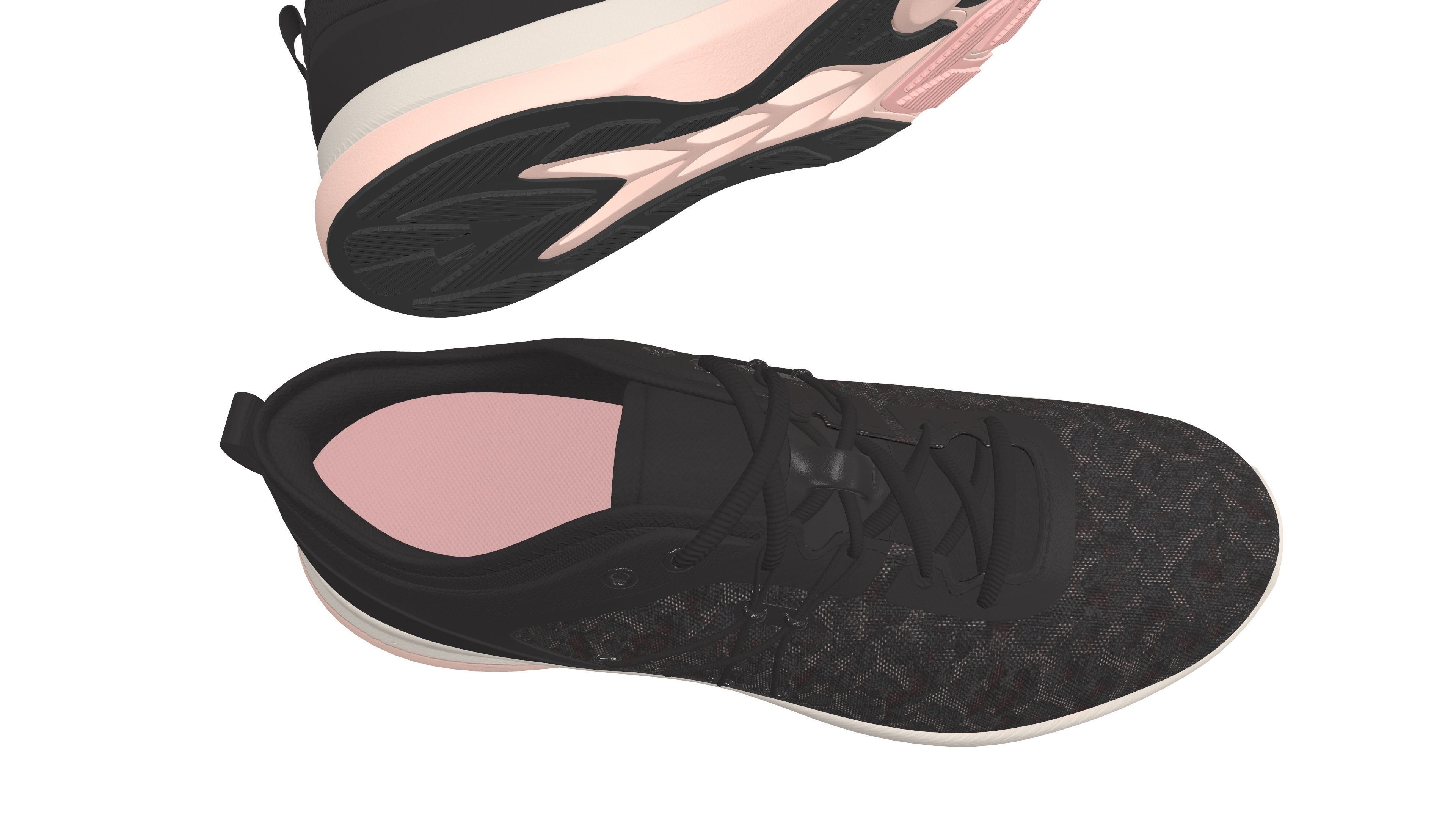 Black Sport Shoe 3D Model VR Low-poly 3D model_7