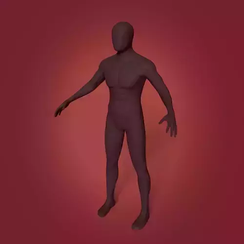 Rigged Character with FK and IK Rig Low-poly 3D model