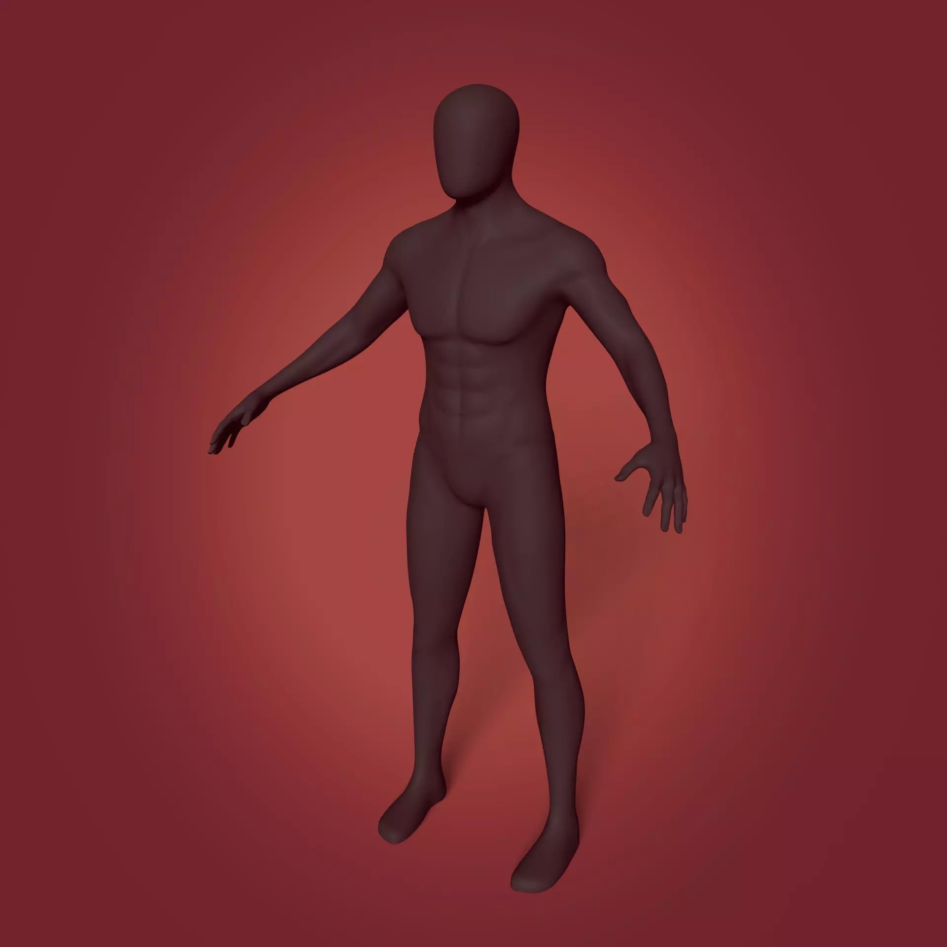Rigged Character with FK and IK Rig Low-poly 3D model_0