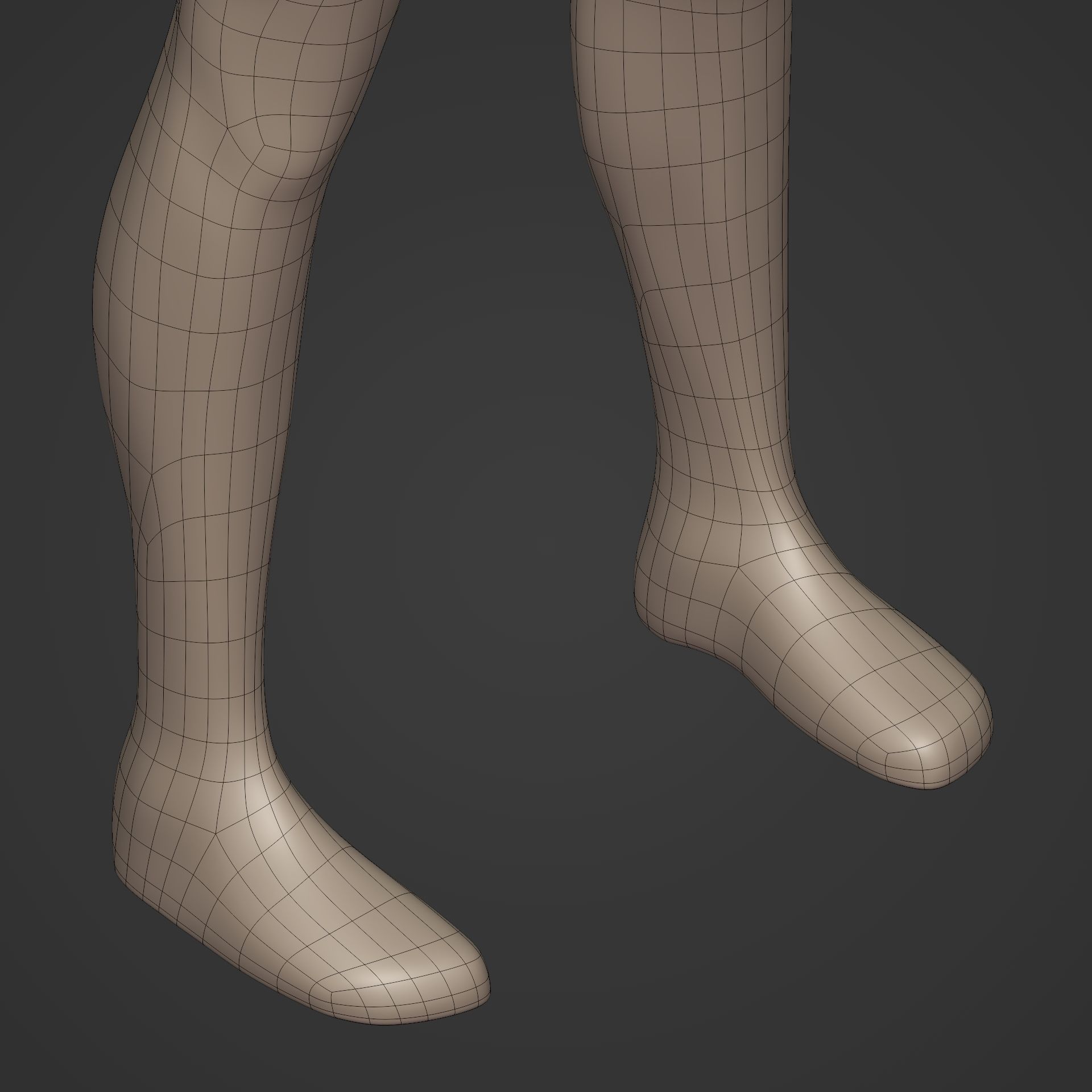 Rigged Character with FK and IK Rig Low-poly 3D model_20