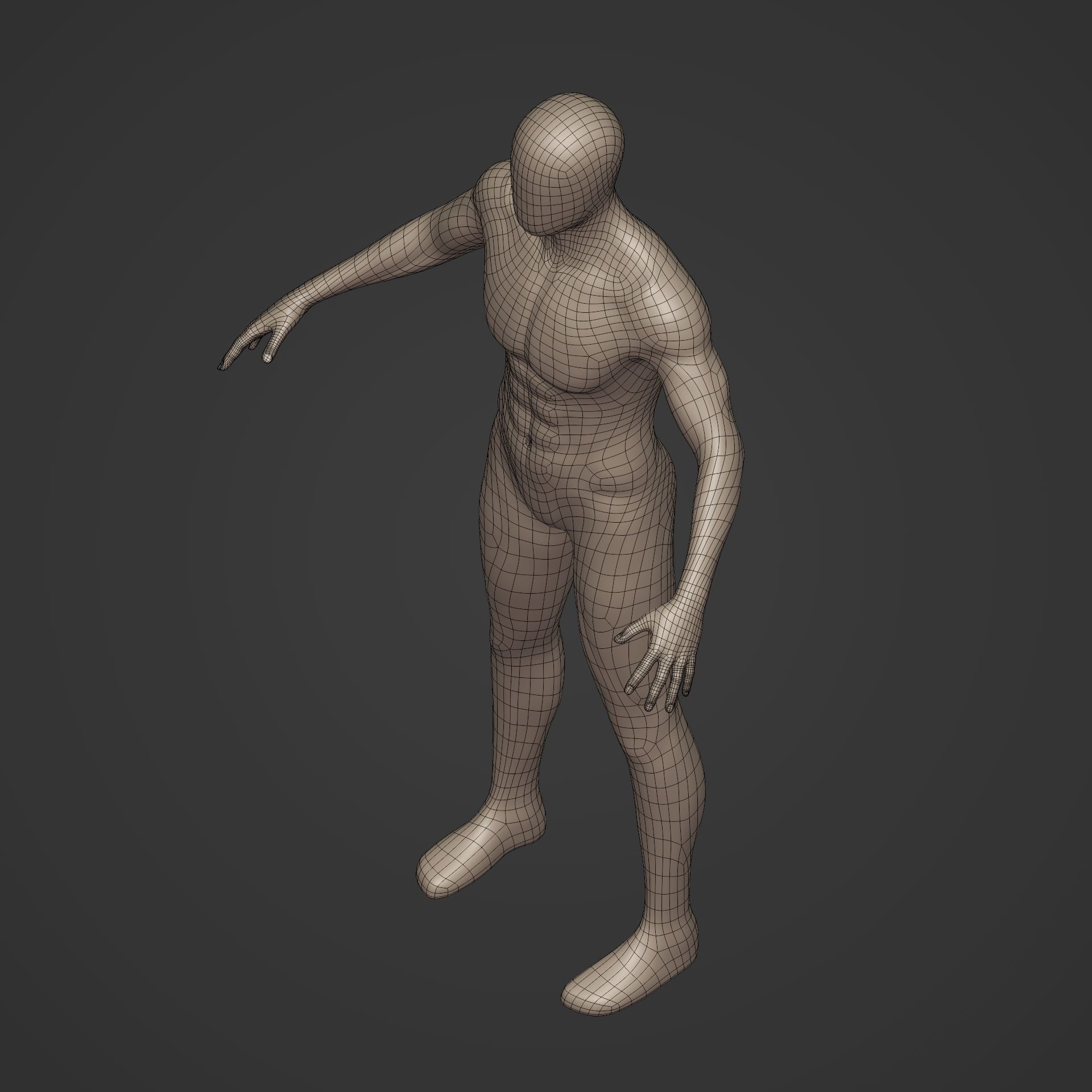 Rigged Character with FK and IK Rig Low-poly 3D model_16