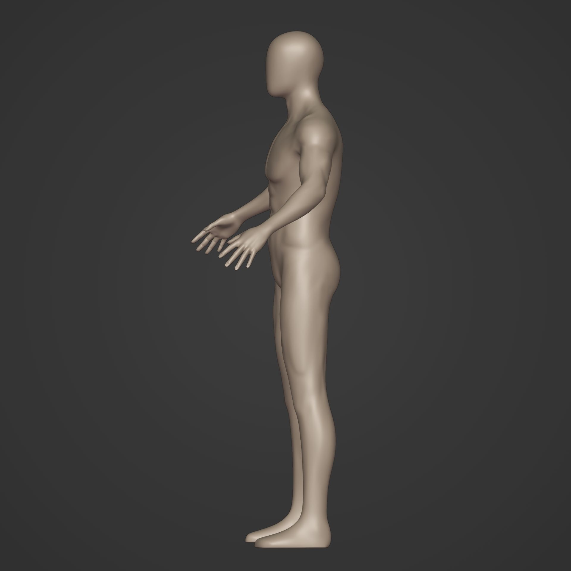 Rigged Character with FK and IK Rig Low-poly 3D model_9