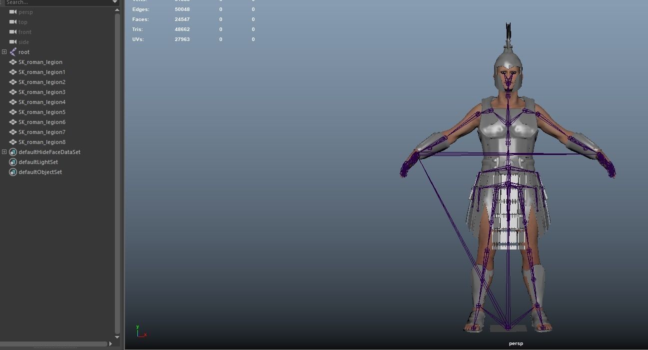 Roman legionnaire Low-poly 3D model_22