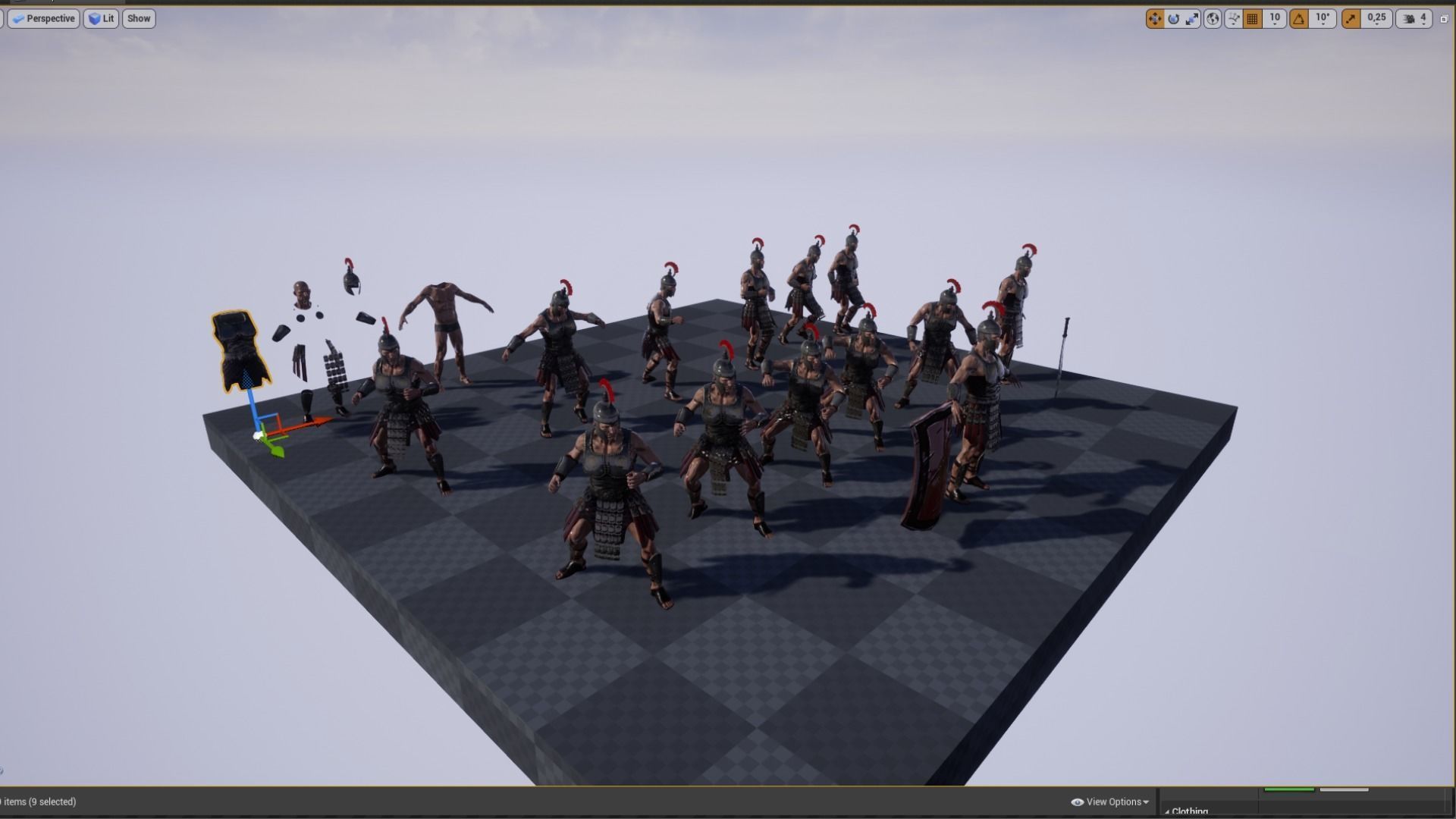 Roman legionnaire Low-poly 3D model_17