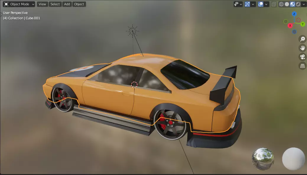 Silvia Tokyo Car Low Poly Model Low-poly 3D model