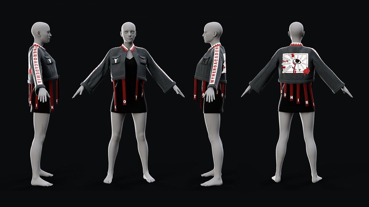 3D model Low Poly Women Outfit Anime Style VR / AR / low-poly | CGTrader