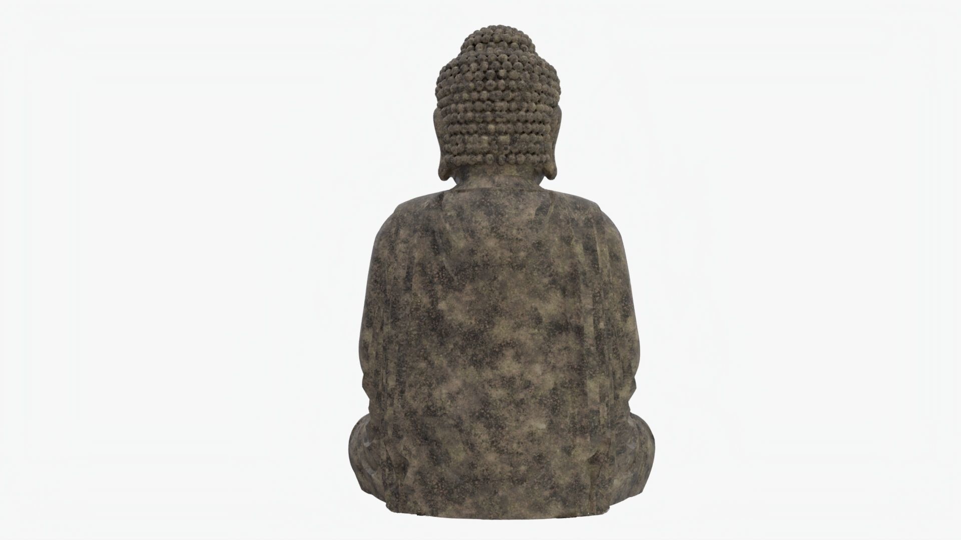 Realistic Buddha Statue Low-poly 3D model_5
