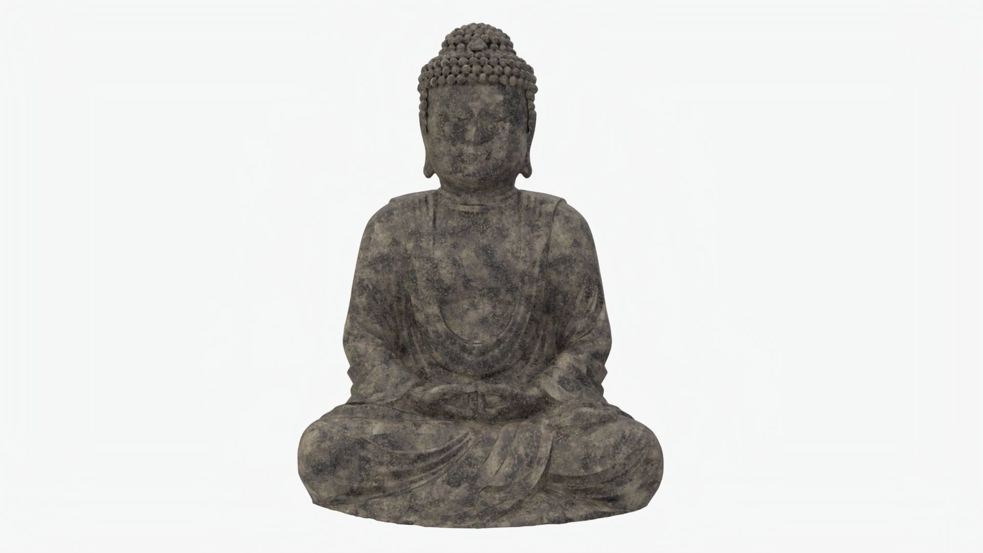 Realistic Buddha Statue Low-poly 3D model_2