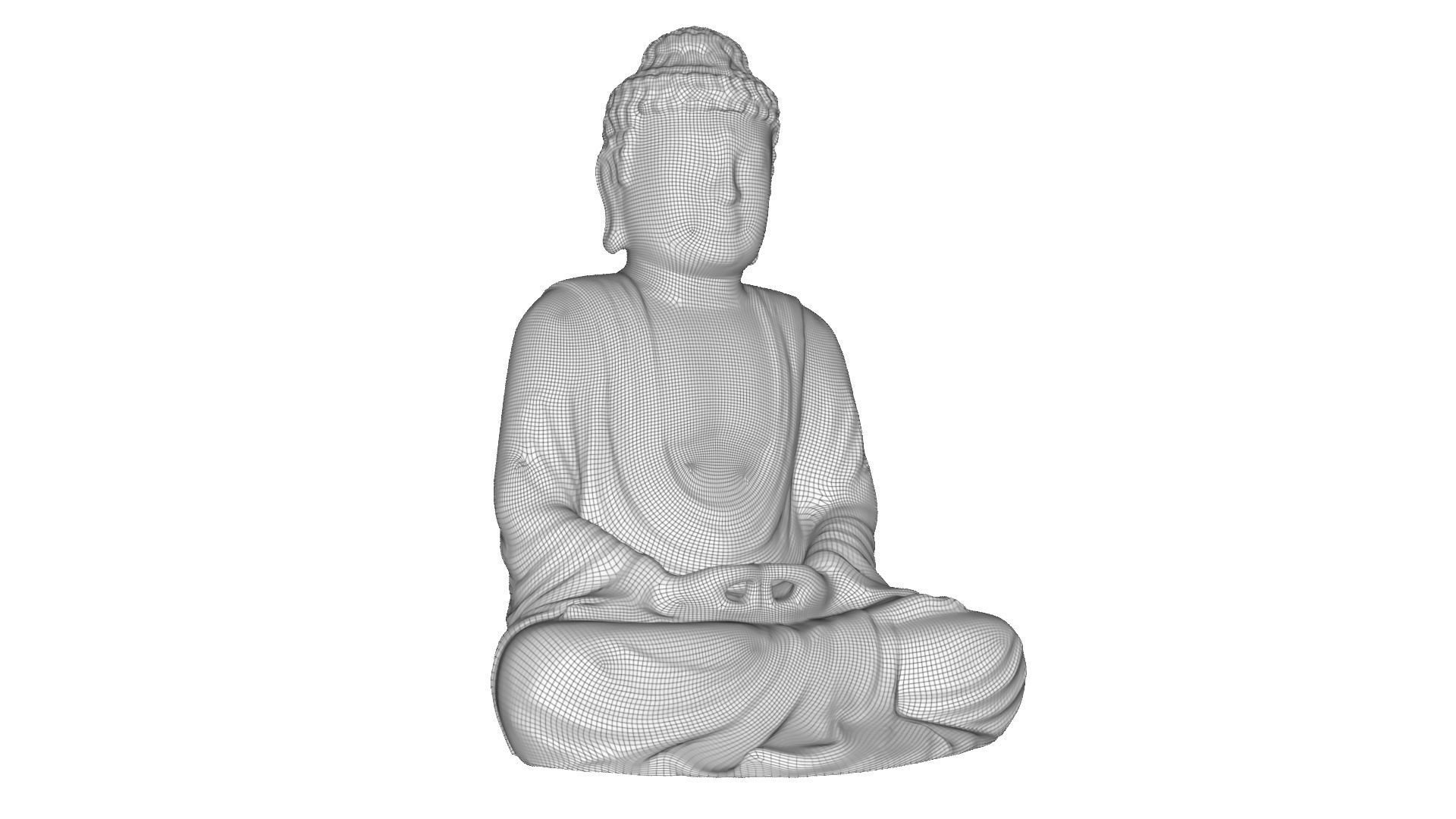 Realistic Buddha Statue Low-poly 3D model_10
