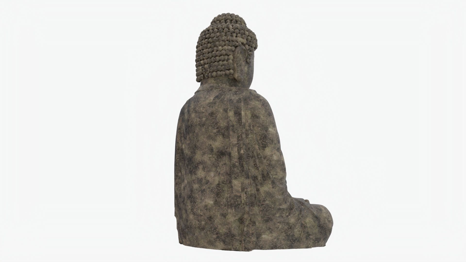 Realistic Buddha Statue Low-poly 3D model_6