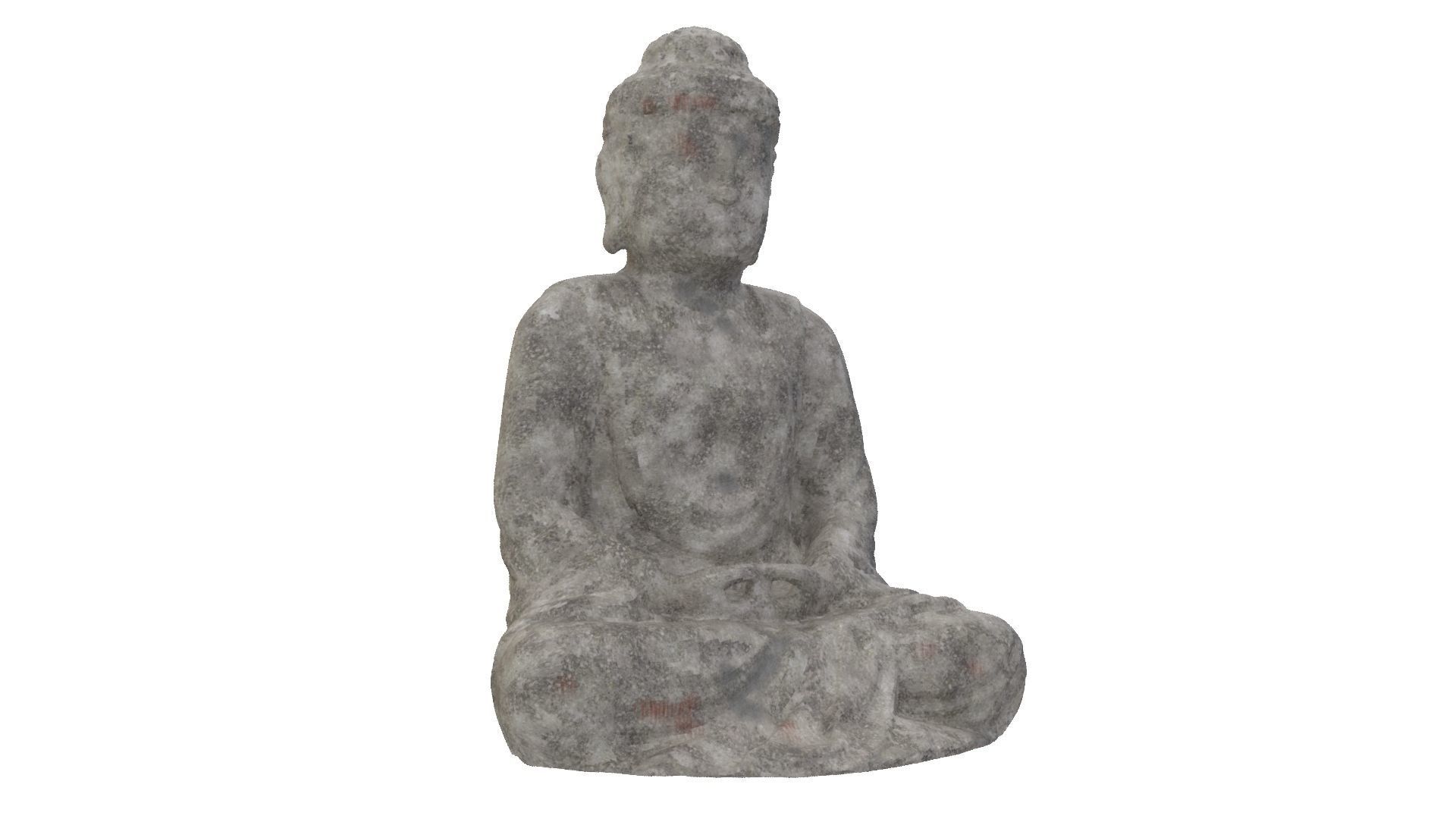 Realistic Buddha Statue Low-poly 3D model_9