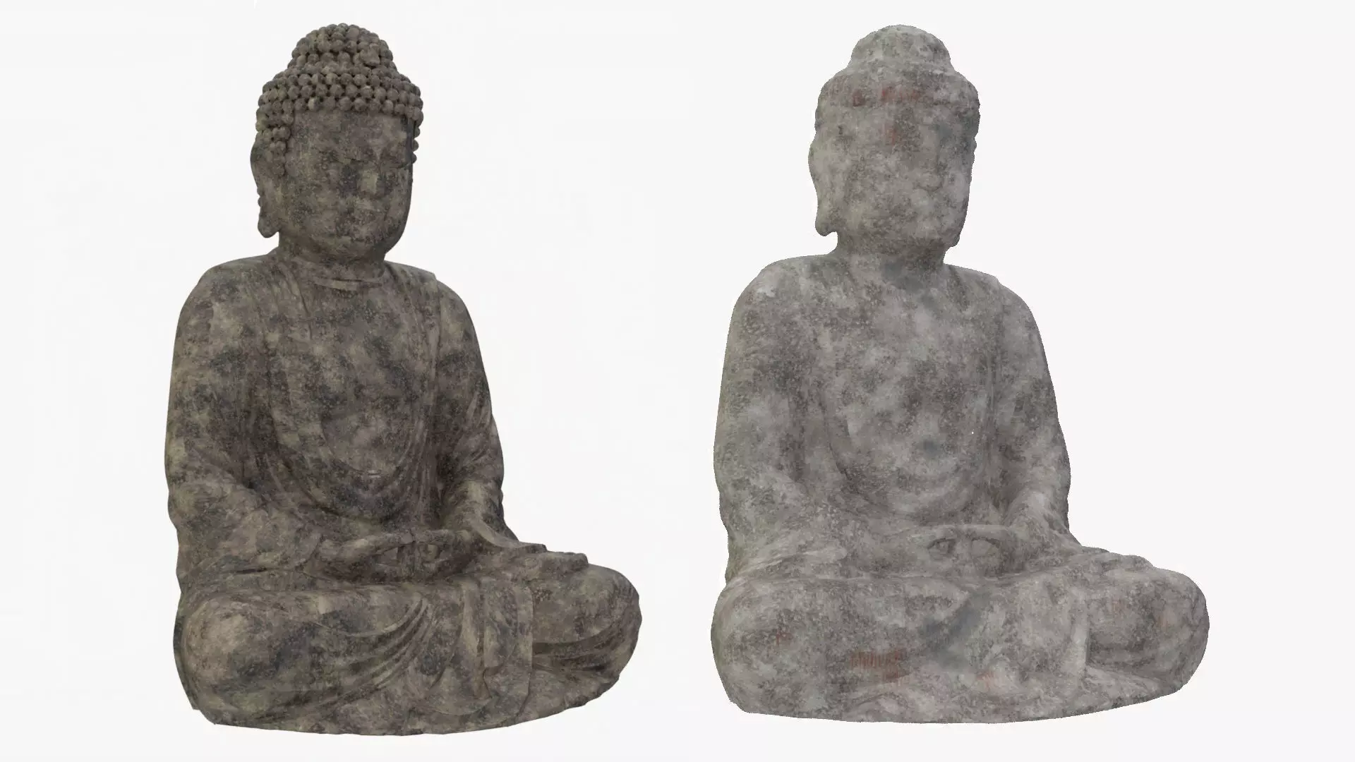 Realistic Buddha Statue Low-poly 3D model_0