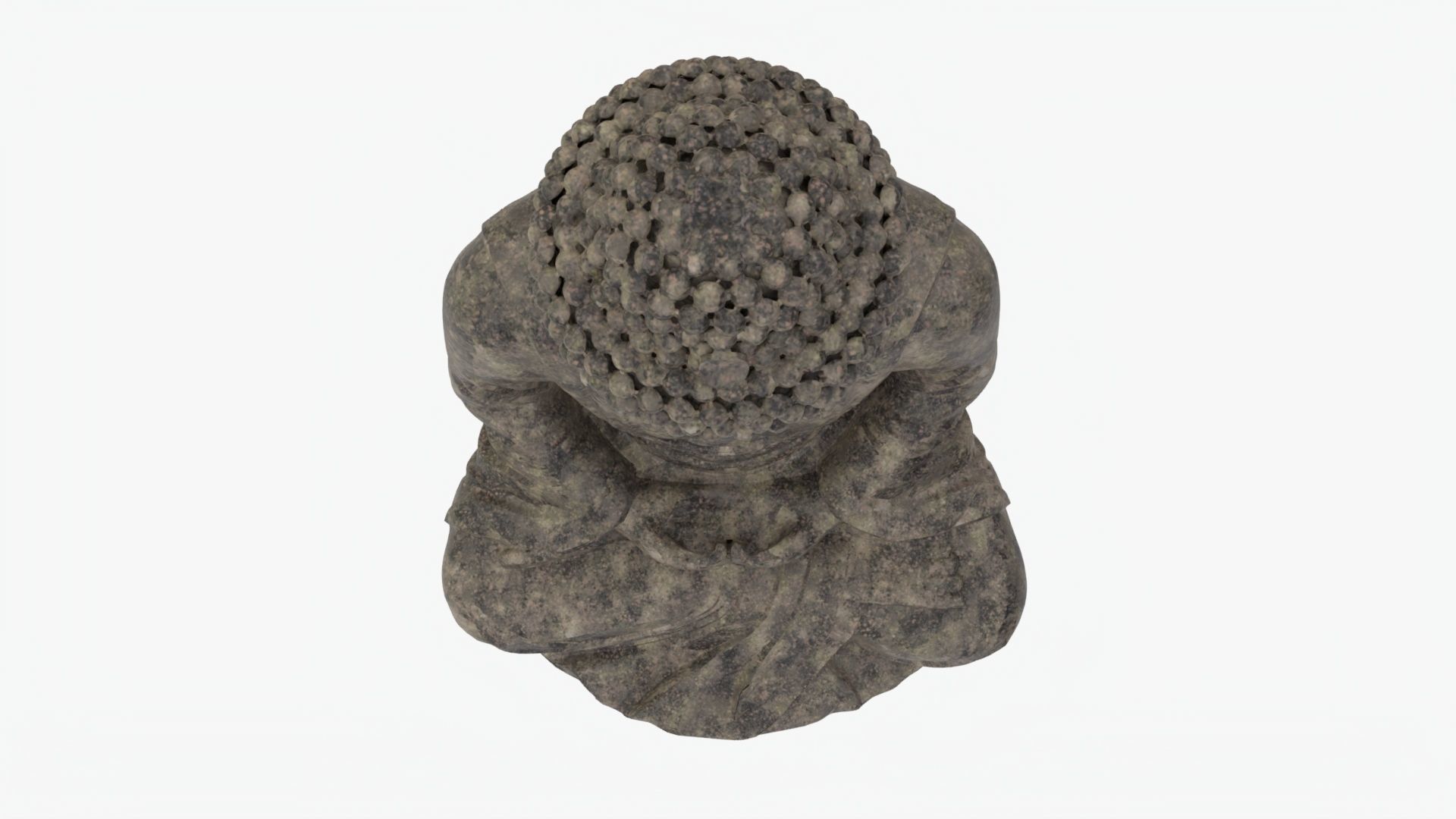 Realistic Buddha Statue Low-poly 3D model_8