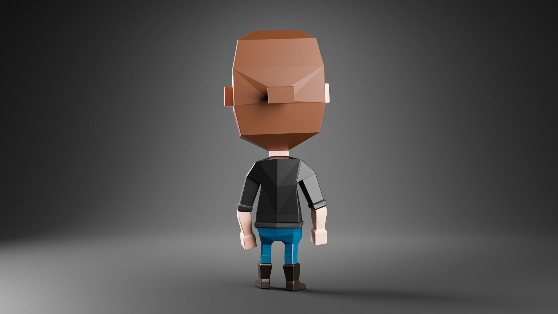 Abel Rigged Character Low-poly 3D model_2