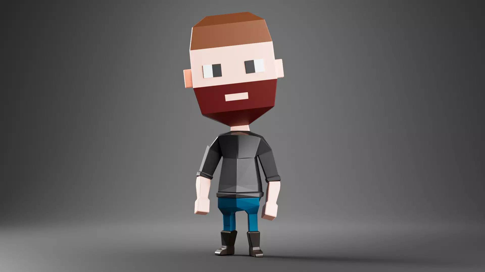 Abel Rigged Character Low-poly 3D model_0