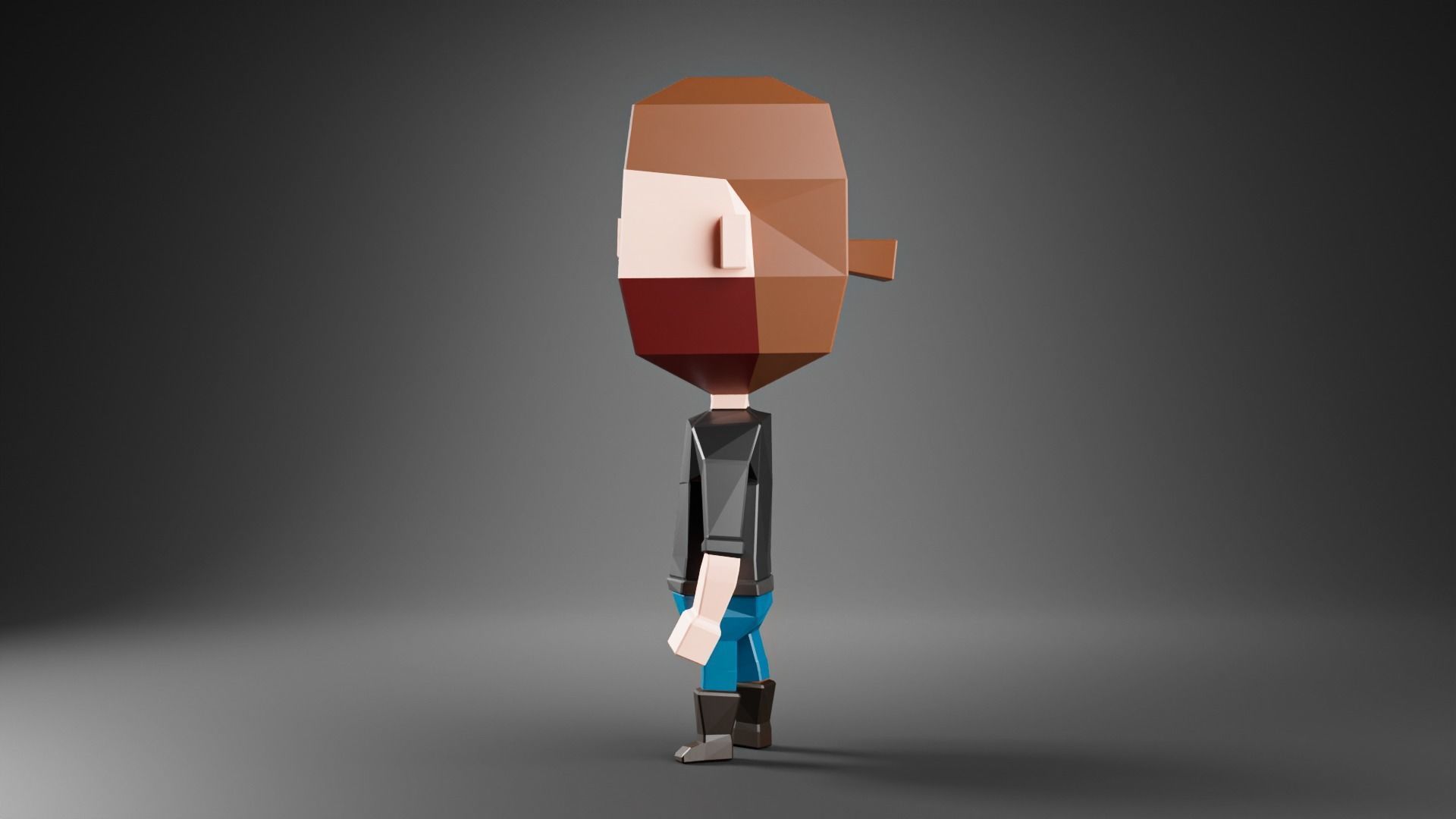 Abel Rigged Character Low-poly 3D model_3