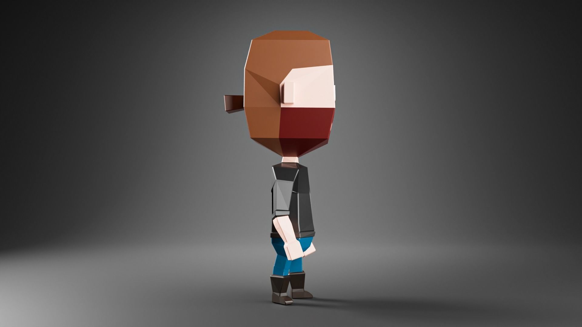 Abel Rigged Character Low-poly 3D model_1