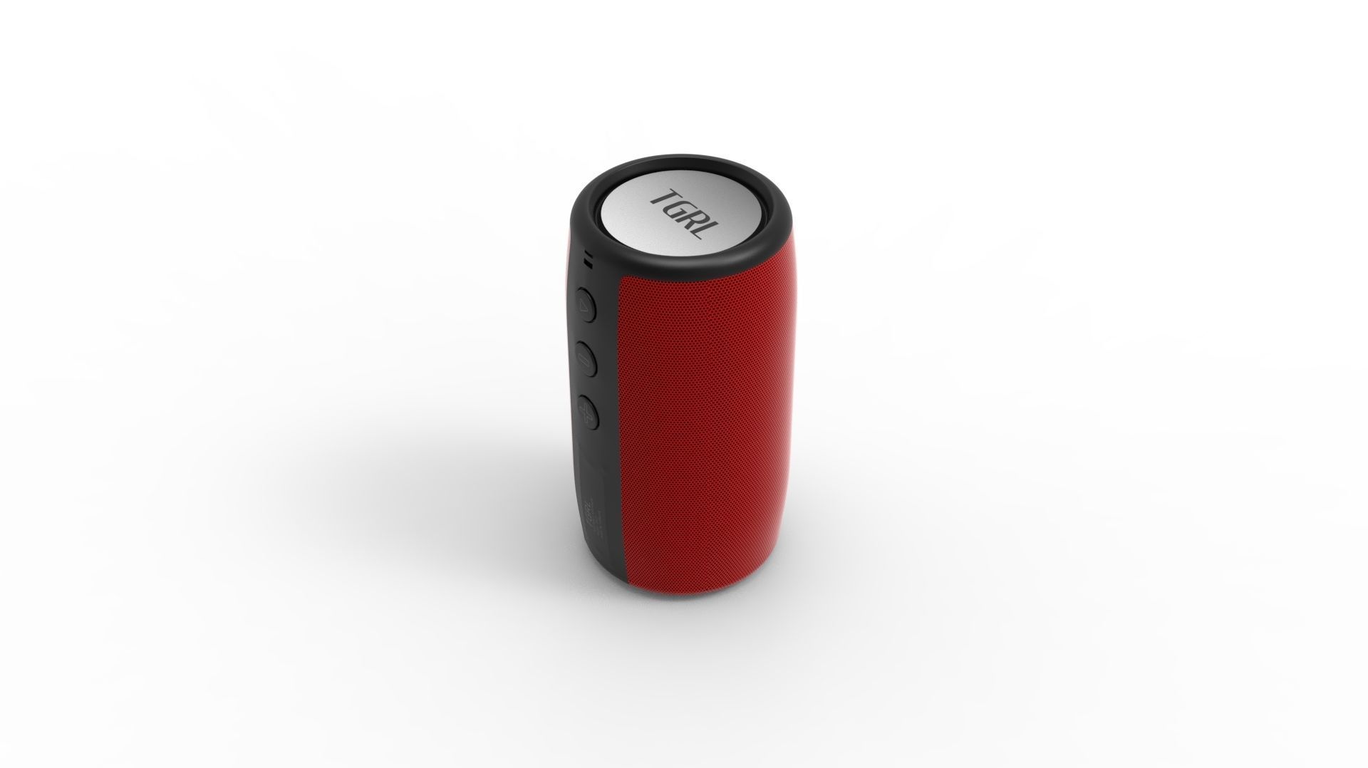 SPEAKER RED BODY 3D model_7
