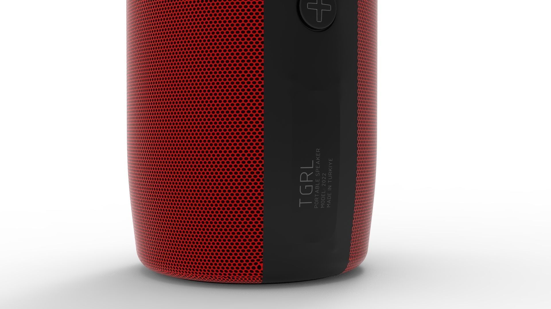 SPEAKER RED BODY 3D model_12