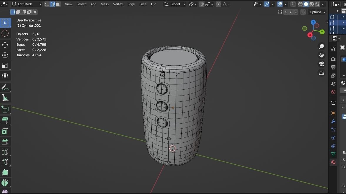 SPEAKER RED BODY 3D model_4