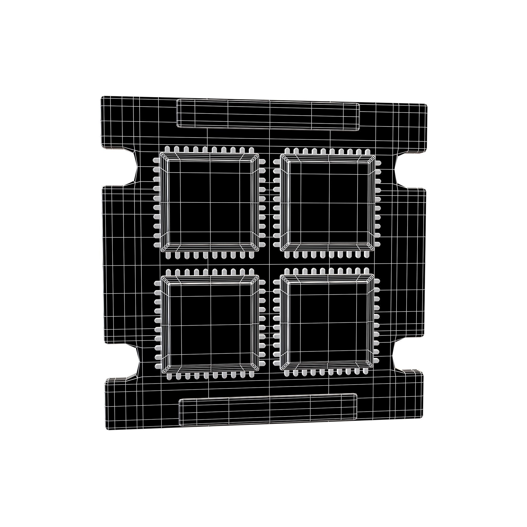 CPU Icon V2 001 Low-poly 3D model_4