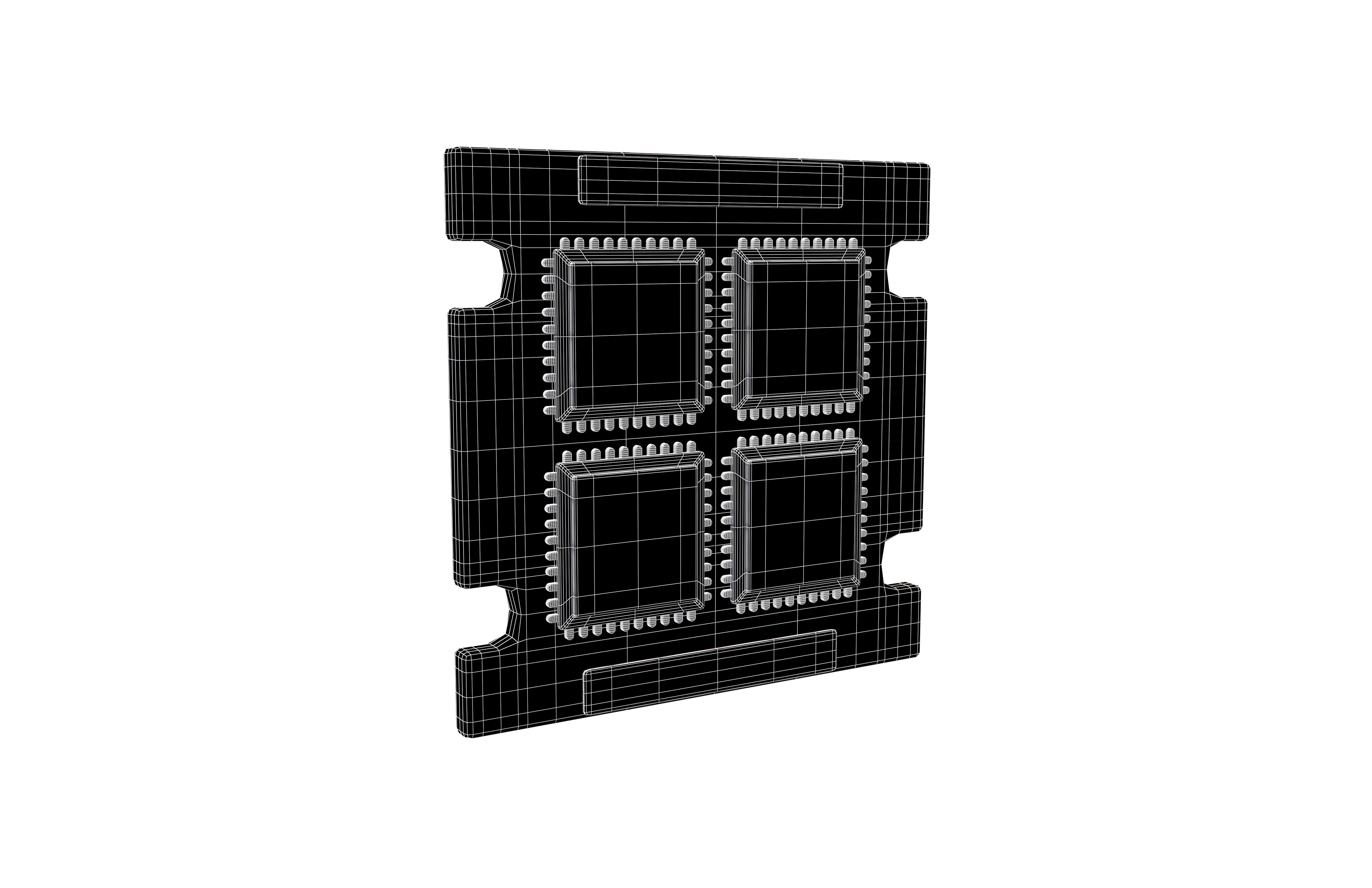 CPU Icon V2 001 Low-poly 3D model_7