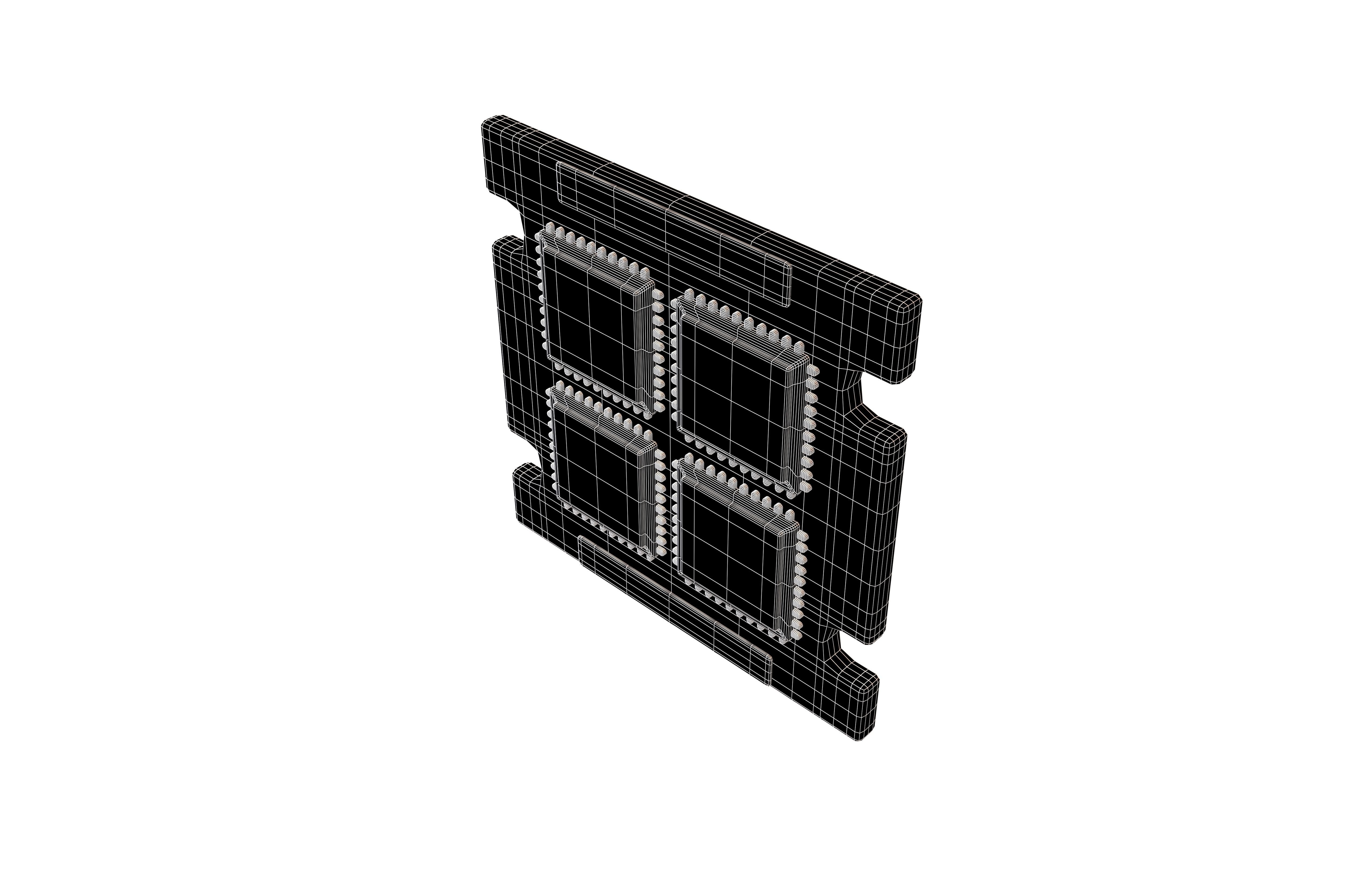 CPU Icon V2 001 Low-poly 3D model_5
