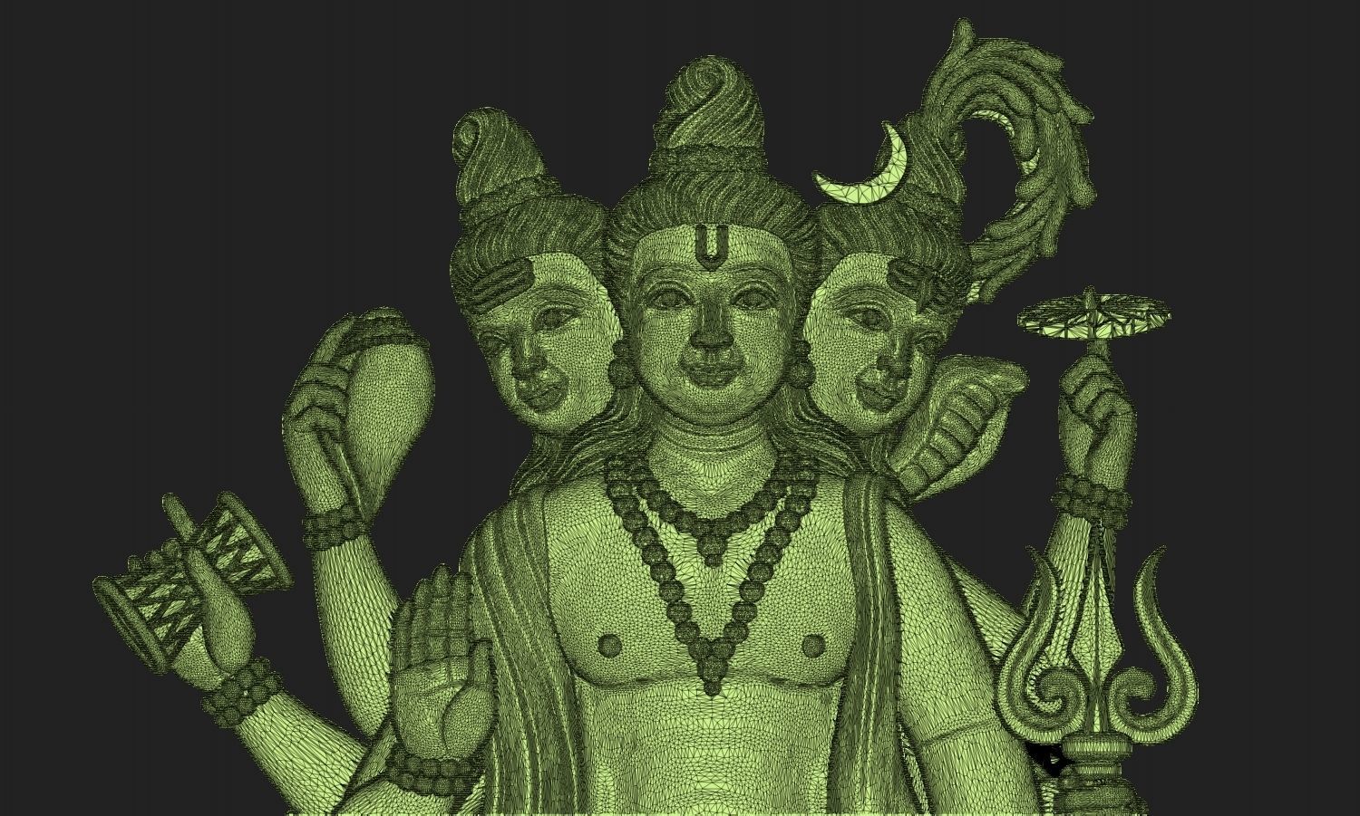 God Datatrey with animals 3D print model_8