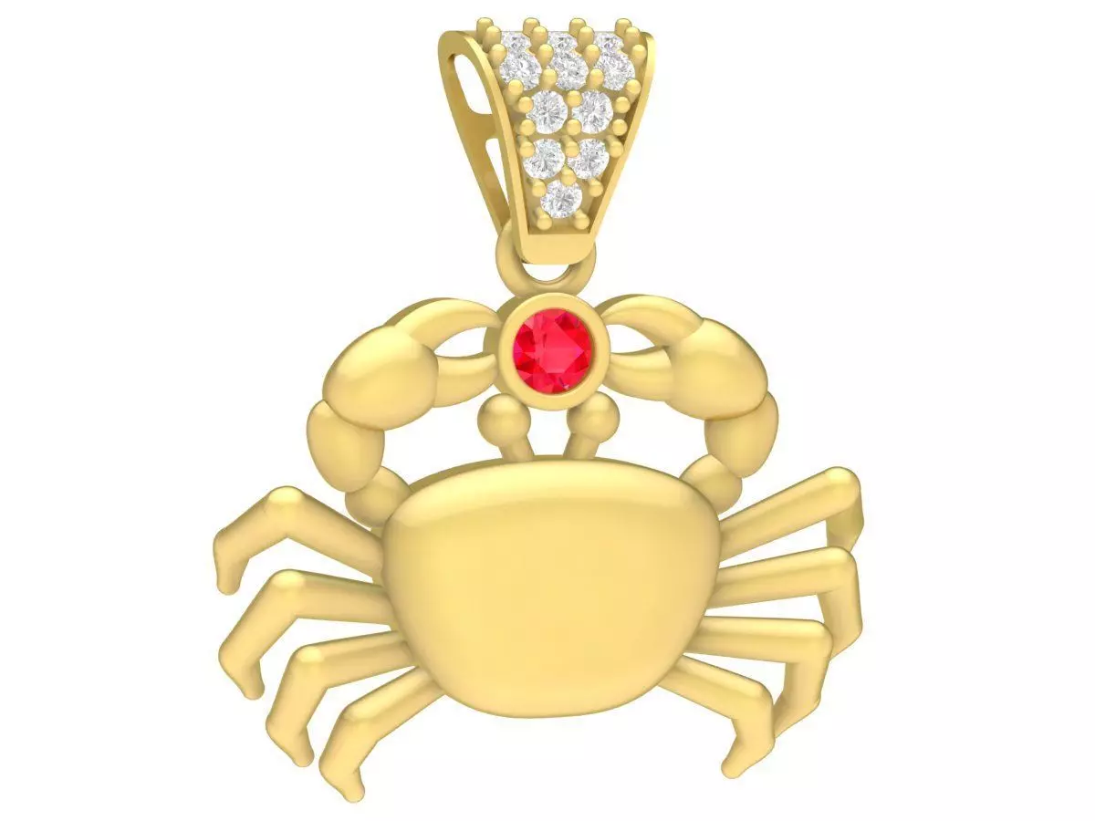 Crab Penant 3781 3D print model_0