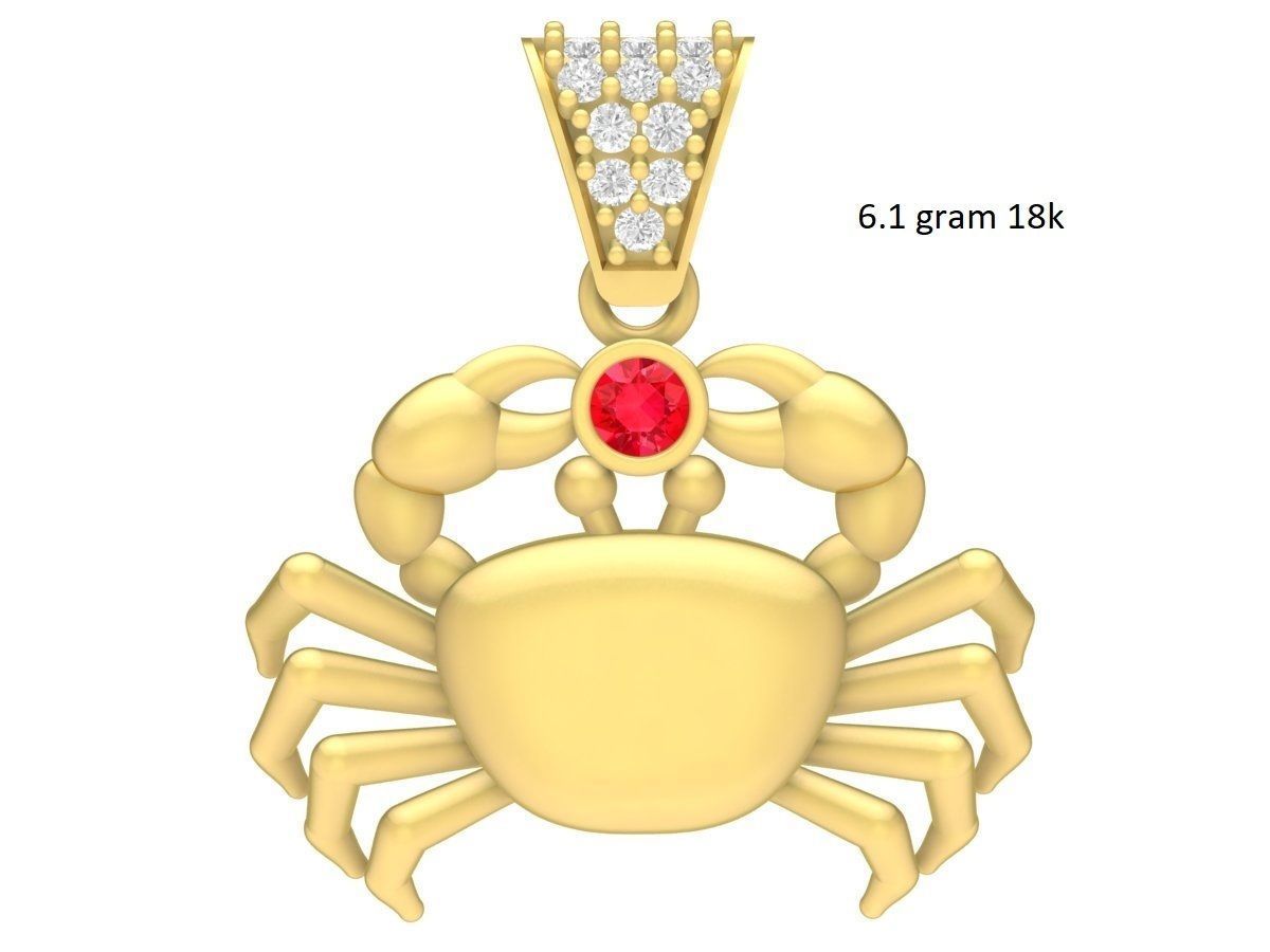 Crab Penant 3781 3D print model_1