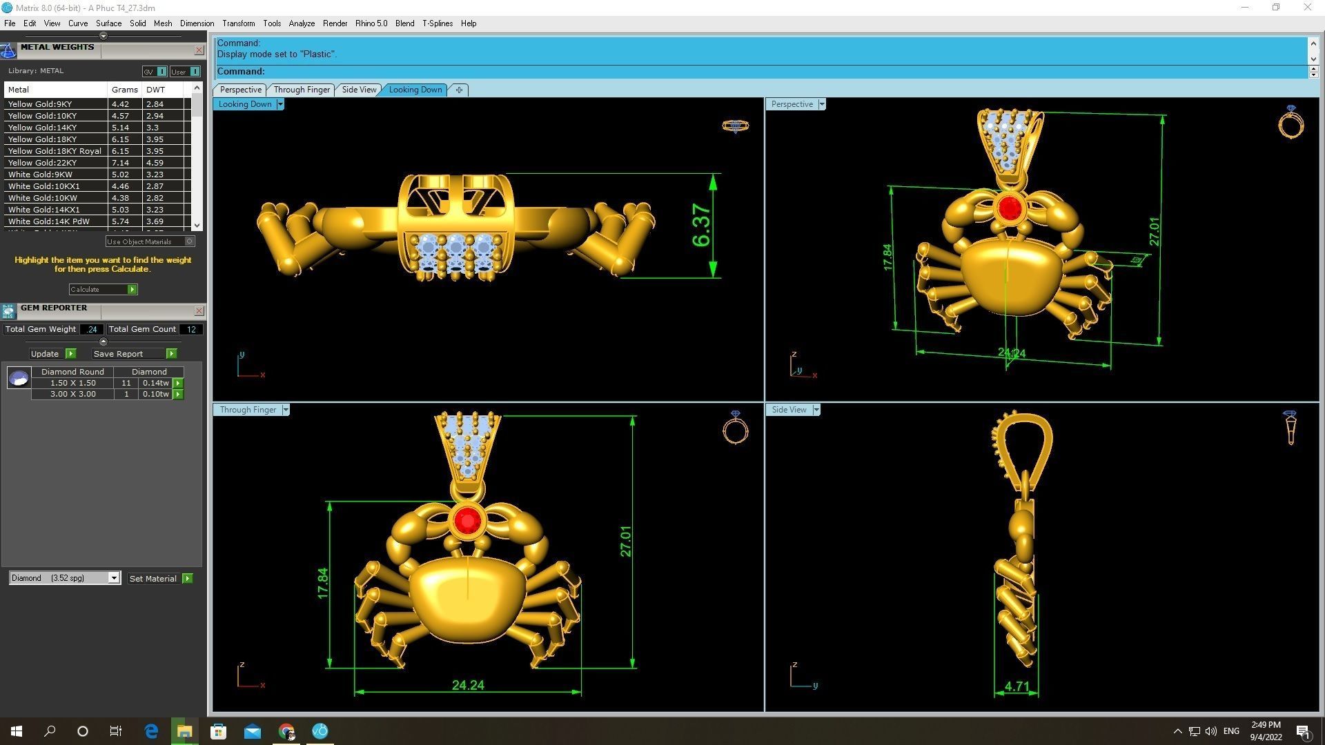 Crab Penant 3781 3D print model_5