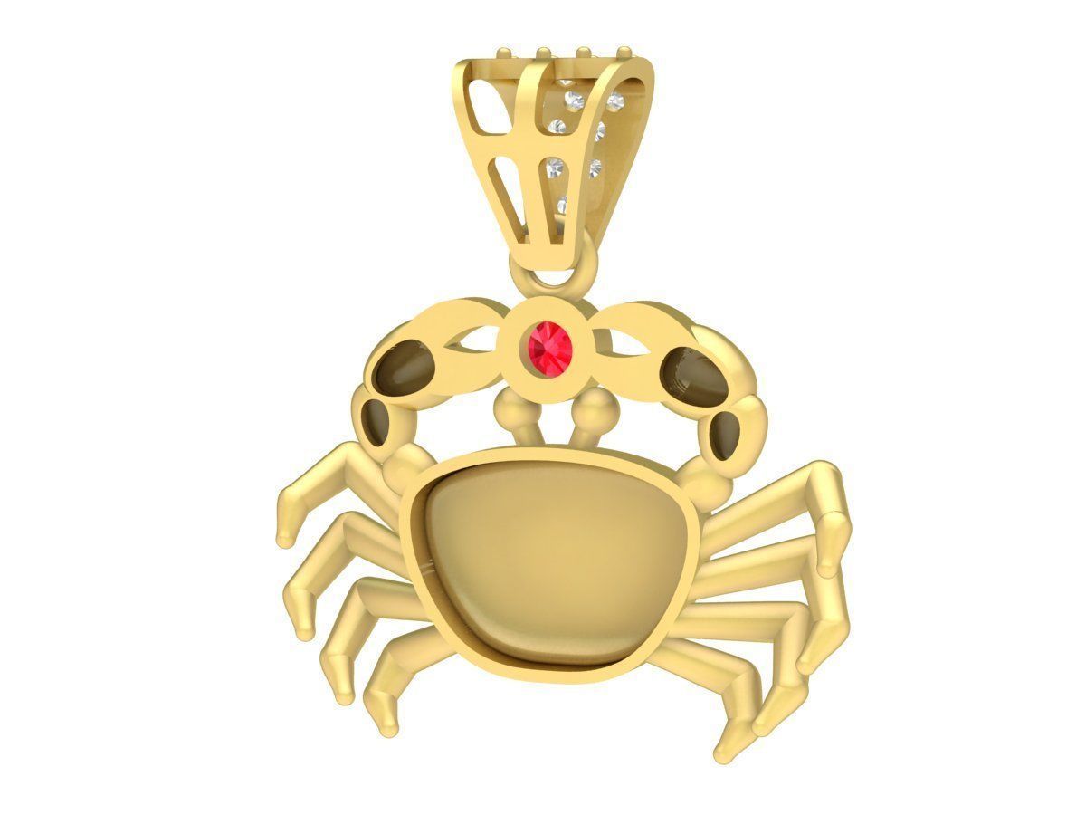 Crab Penant 3781 3D print model_4