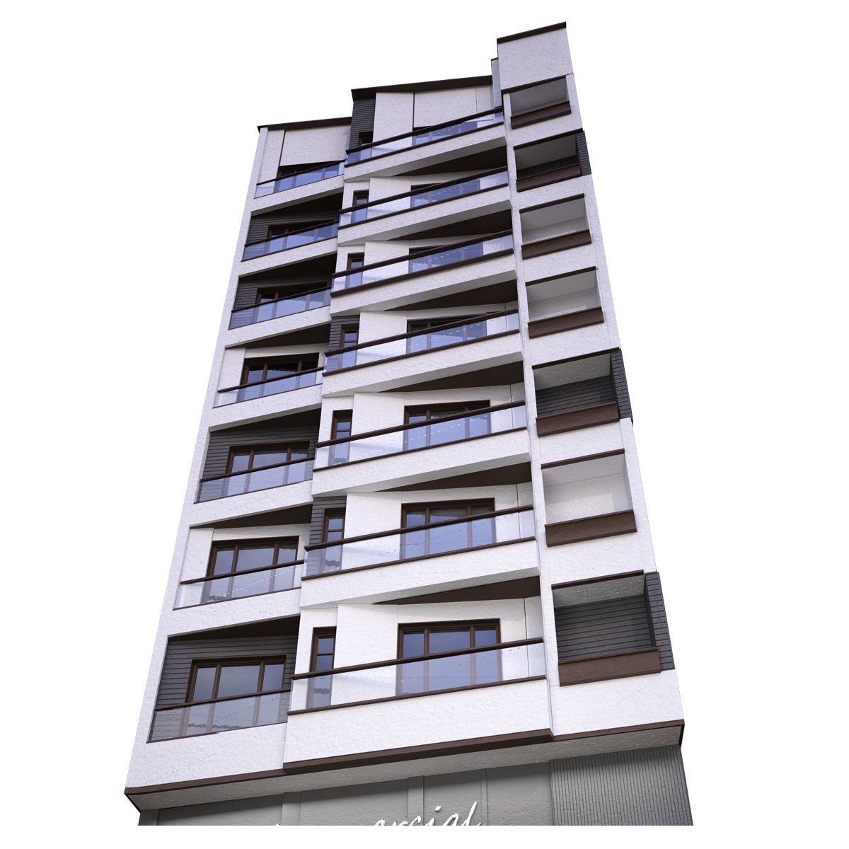 Building2 apartment building 3D model_2