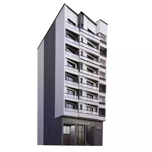 Building2 apartment building 3D model
