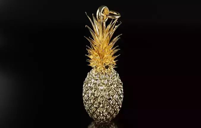 Golden Pineapple Pendant
