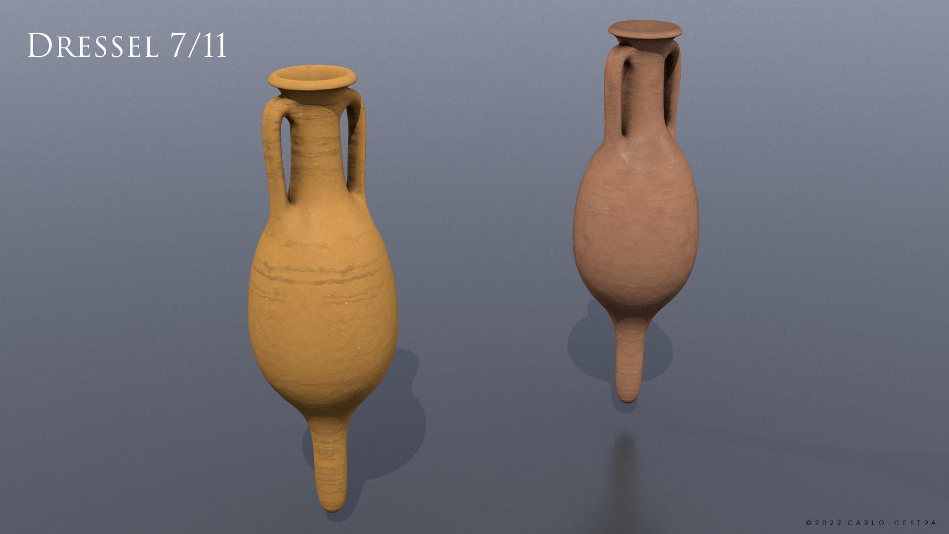 Amphoras Pack Low-poly 3D model_16