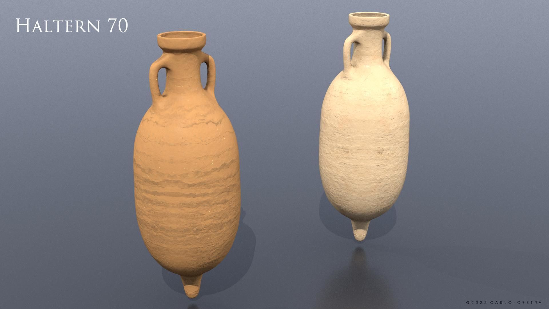 Amphoras Pack Low-poly 3D model_24