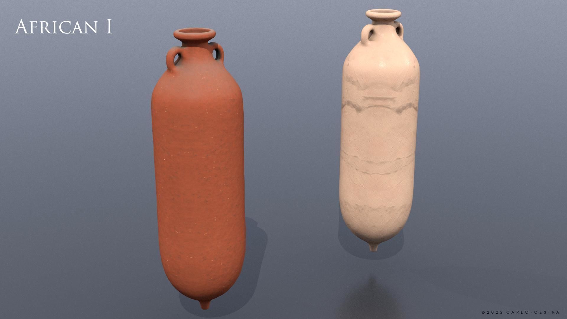 Amphoras Pack Low-poly 3D model_17