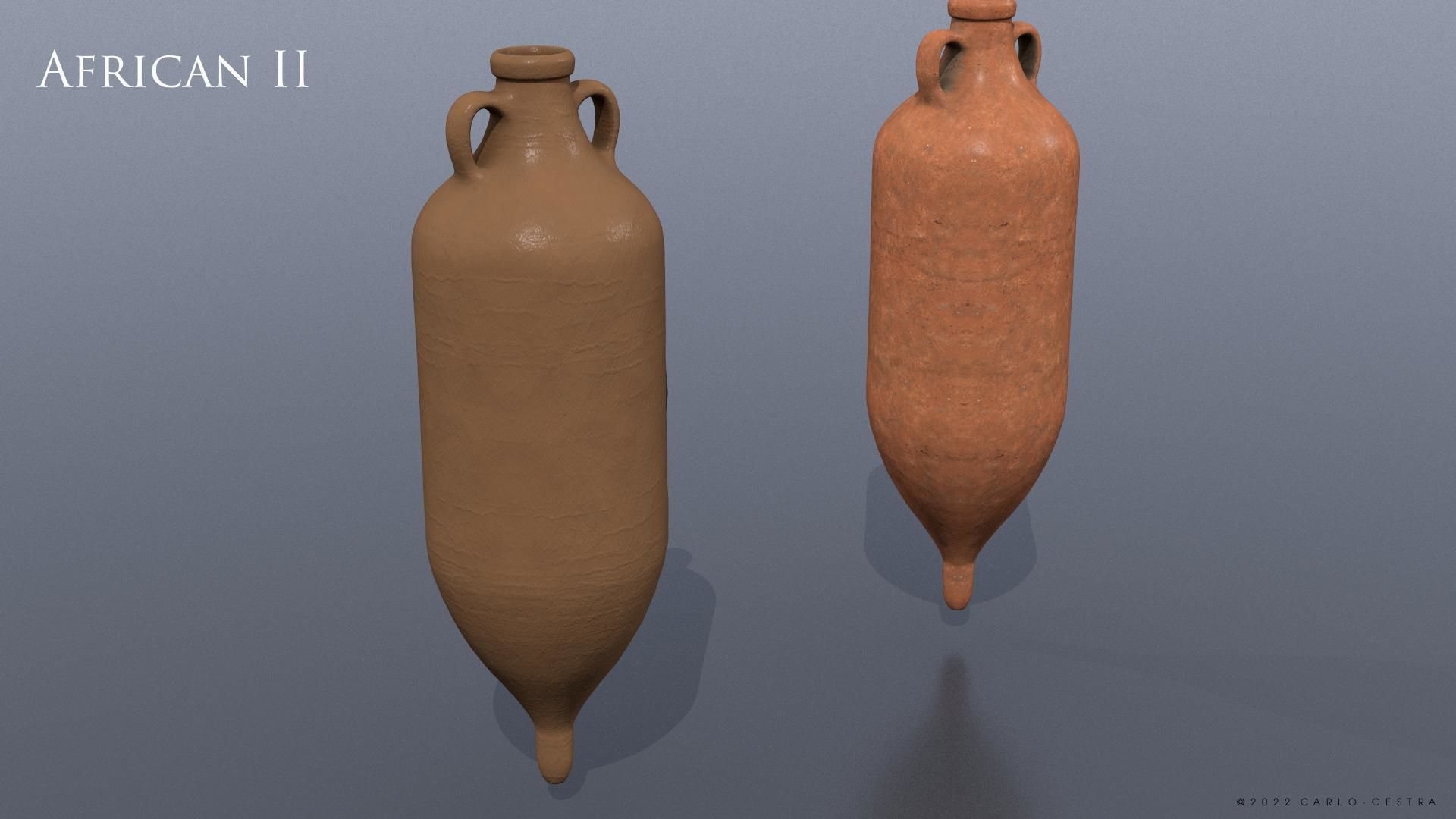 Amphoras Pack Low-poly 3D model_18