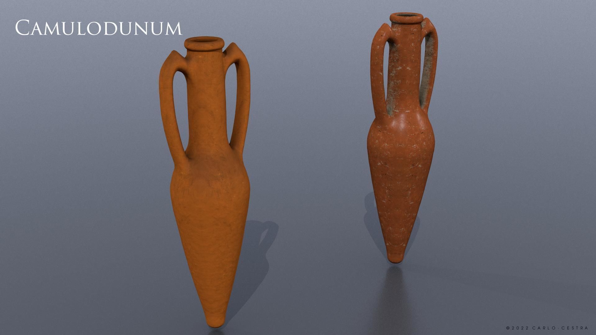 Amphoras Pack Low-poly 3D model_14