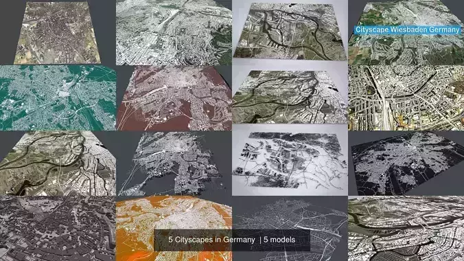 5 Cityscapes in Germany  3D Model Collection 5 Cityscapes in Germany  3D Model Collection