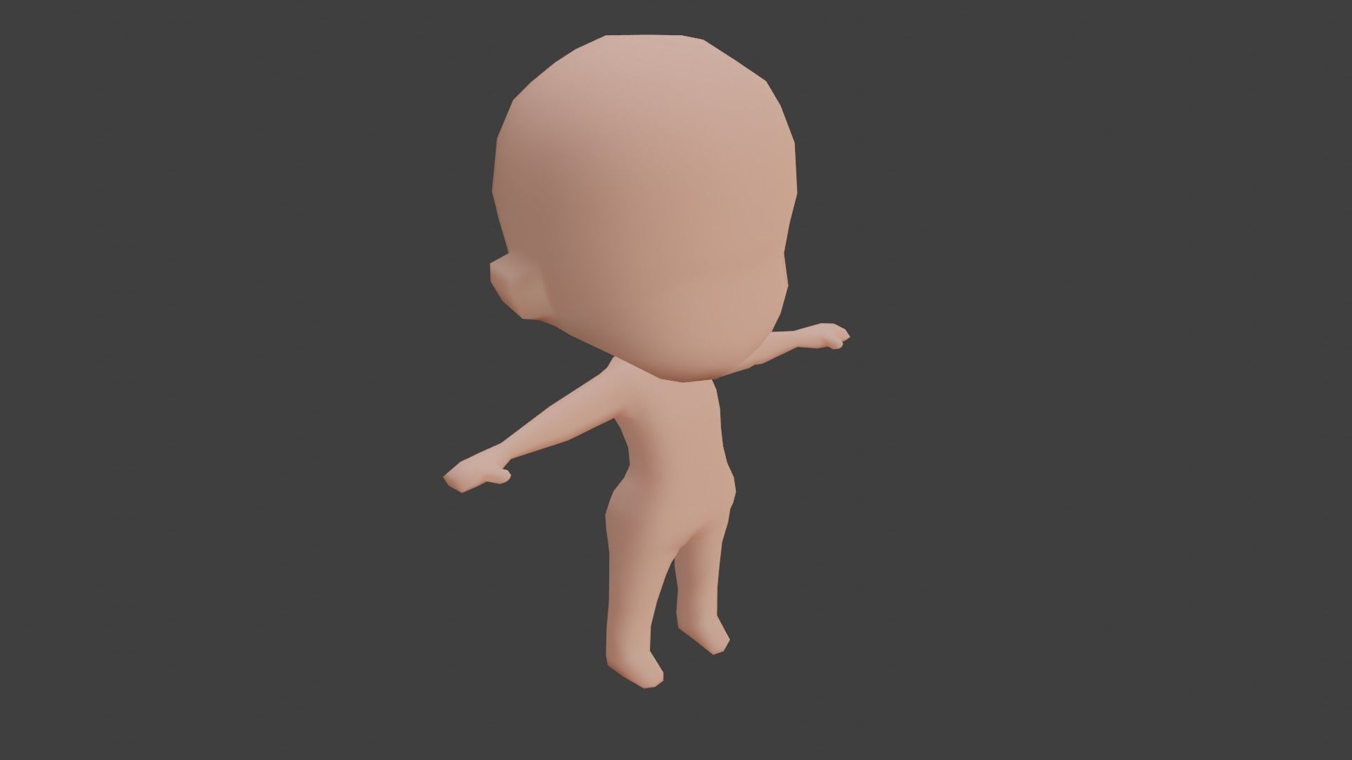 Cartoon Character Free low-poly 3D model_2