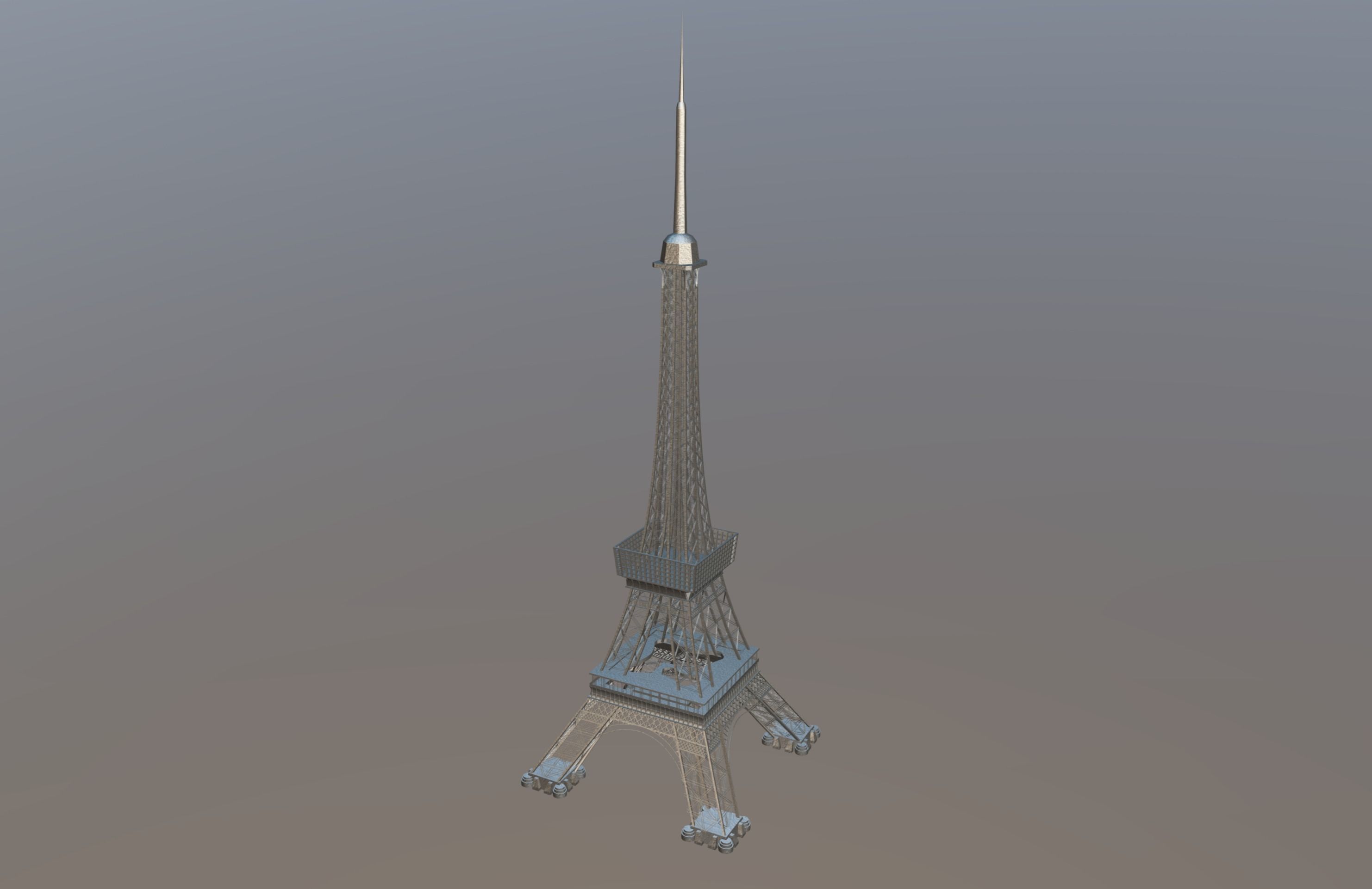 Tokyo Tower Low-poly 3D model_9