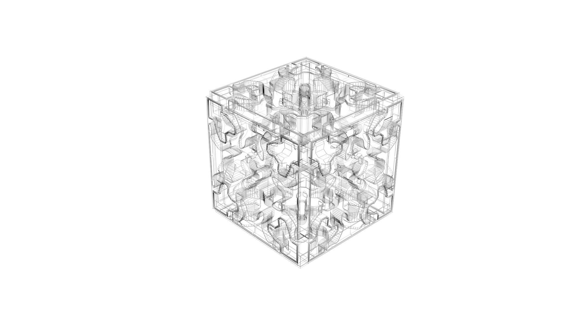 Gear Cube 3D model_13